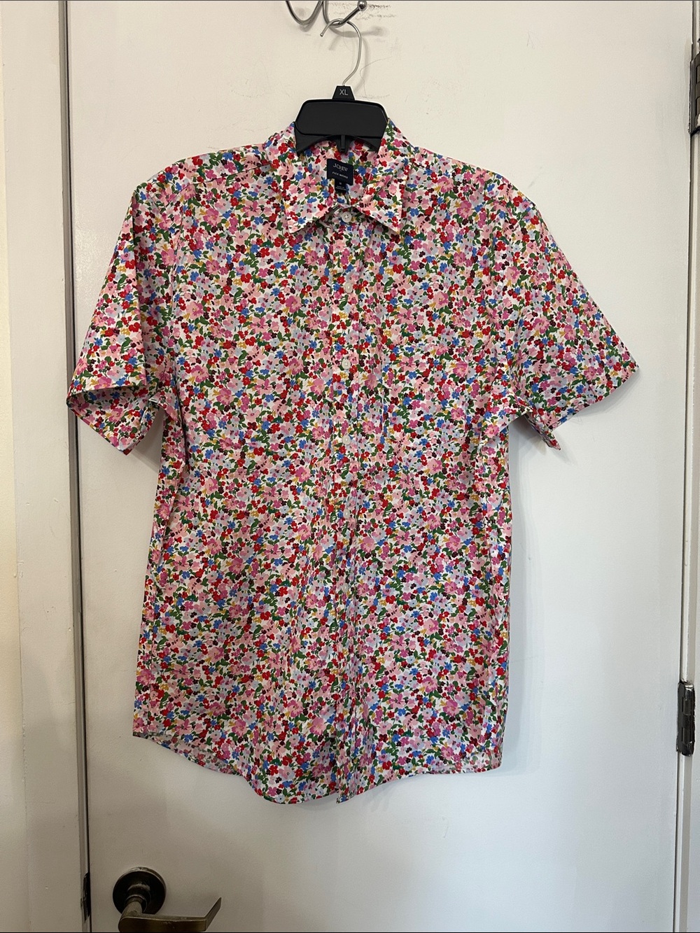 J. Crew Multicolor Floral Short-Sleeve Button-Down Shirt